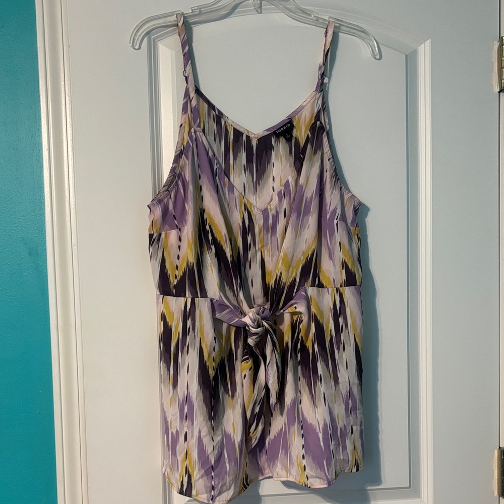 Torrid Purple and Yellow Patterned Spring Camisole